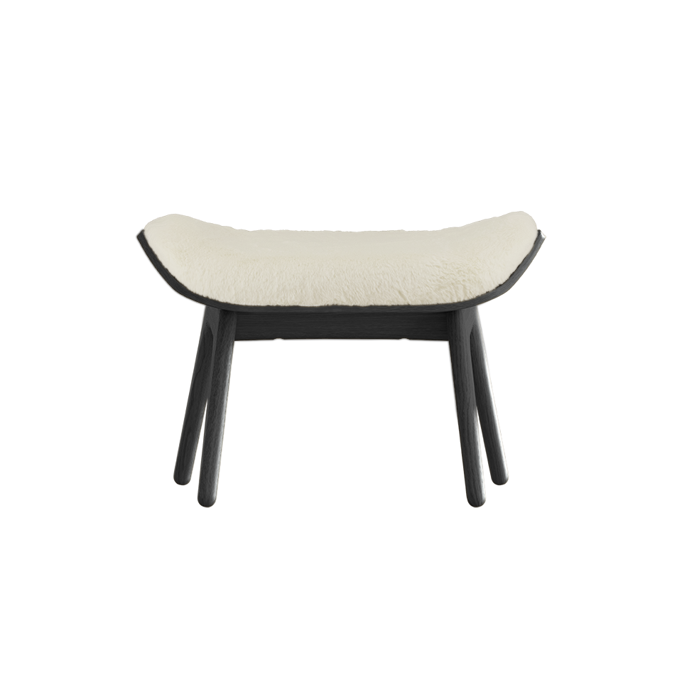 UMAGE The Reader Ottoman, Black Oak