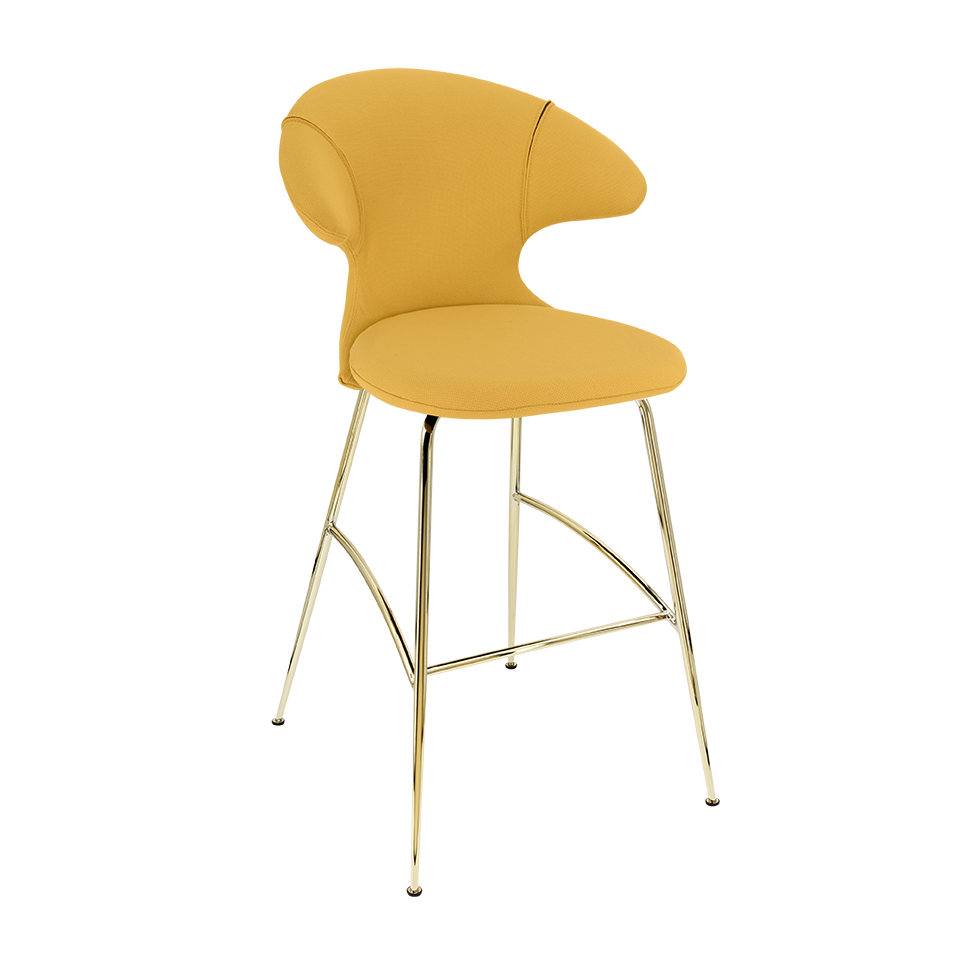 UMAGE Time Flies Bar Stool, Brass Legs