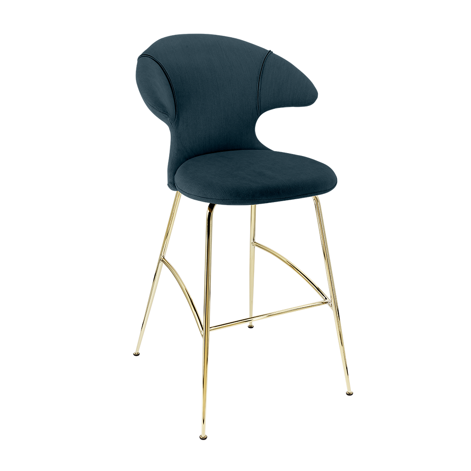 UMAGE Time Flies Bar Stool, Brass Legs
