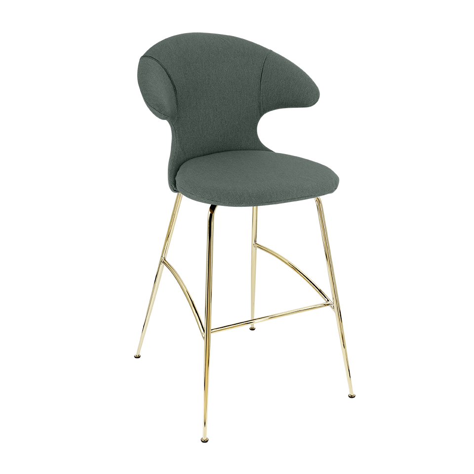 UMAGE Time Flies Bar Stool, Brass Legs