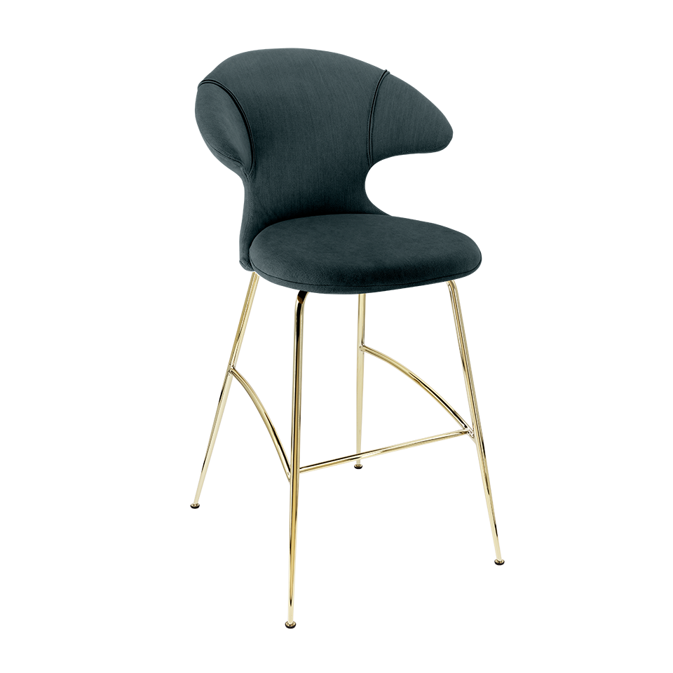 UMAGE Time Flies Bar Stool, Brass Legs