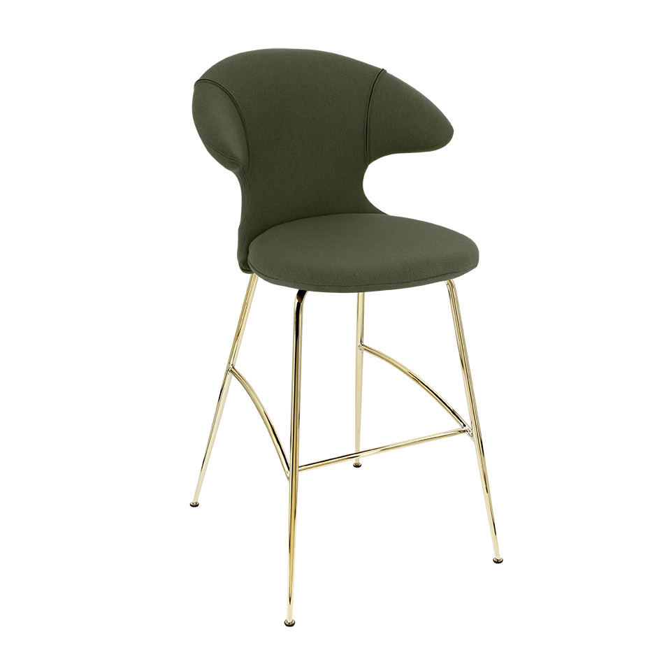 UMAGE Time Flies Bar Stool, Brass Legs