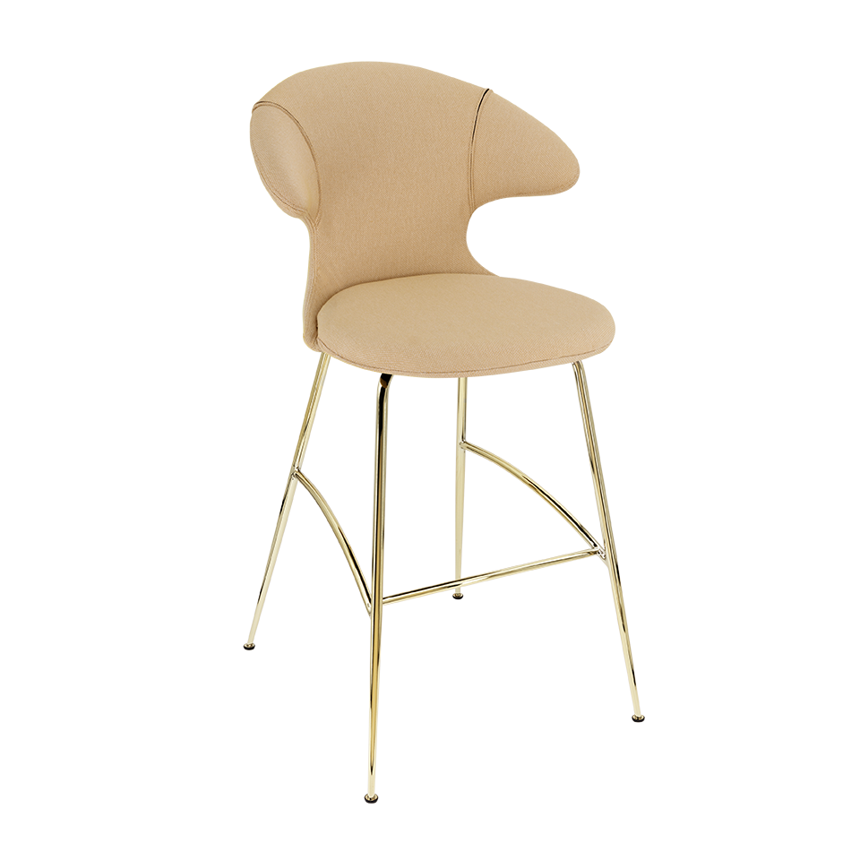 UMAGE Time Flies Bar Stool, Brass Legs