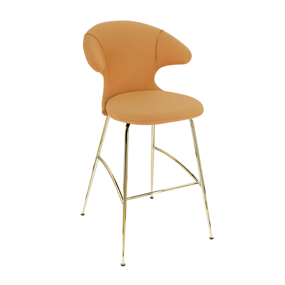 UMAGE Time Flies Bar Stool, Brass Legs