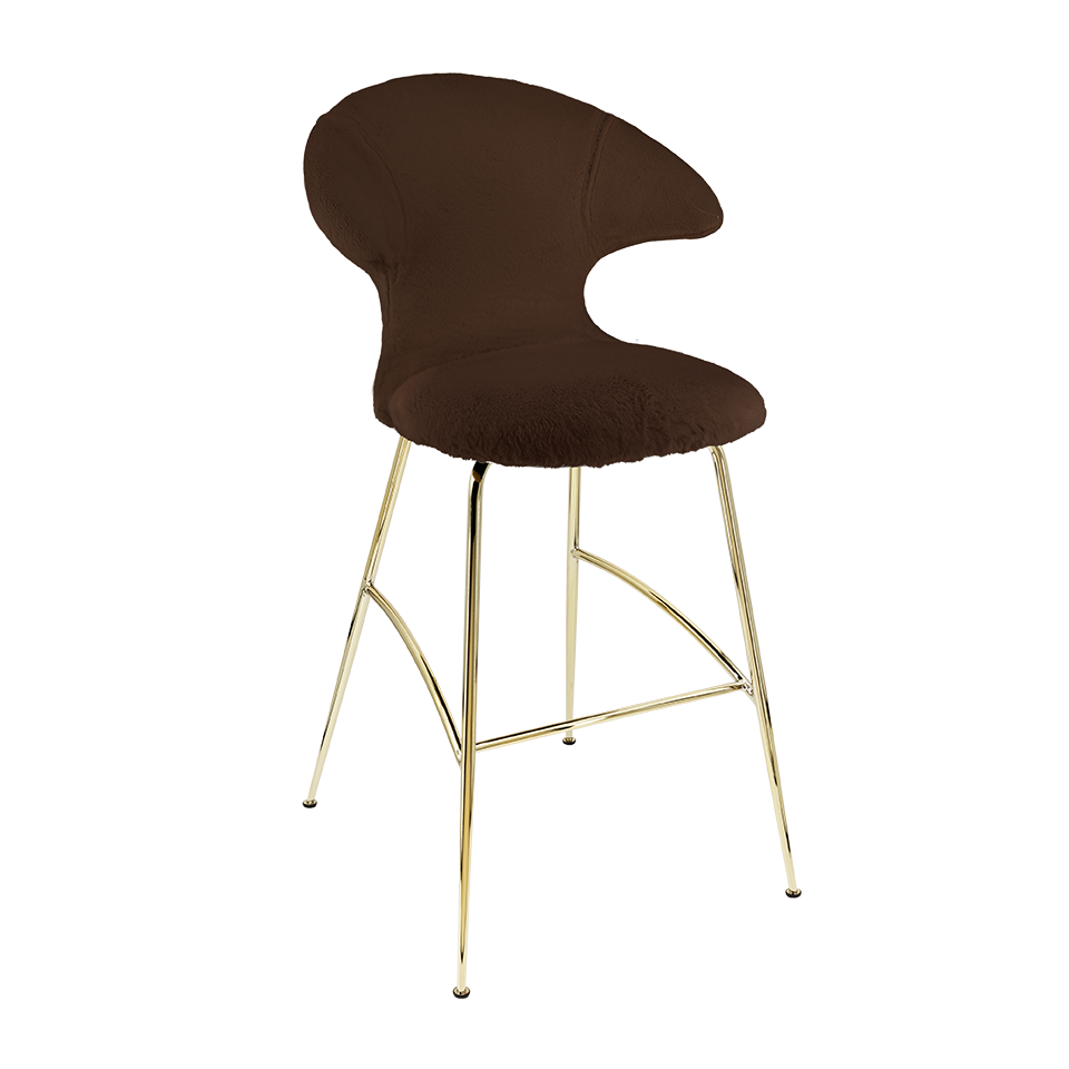 UMAGE Time Flies Bar Stool, Brass Legs