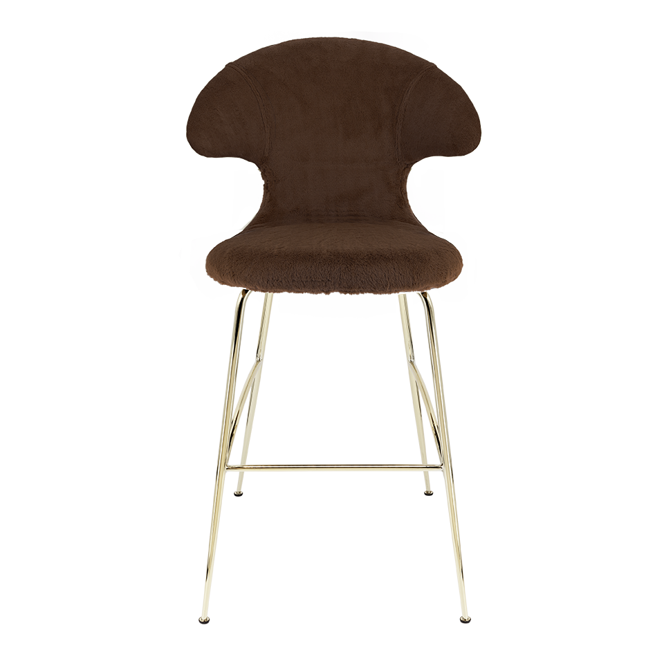UMAGE Time Flies Bar Stool, Brass Legs