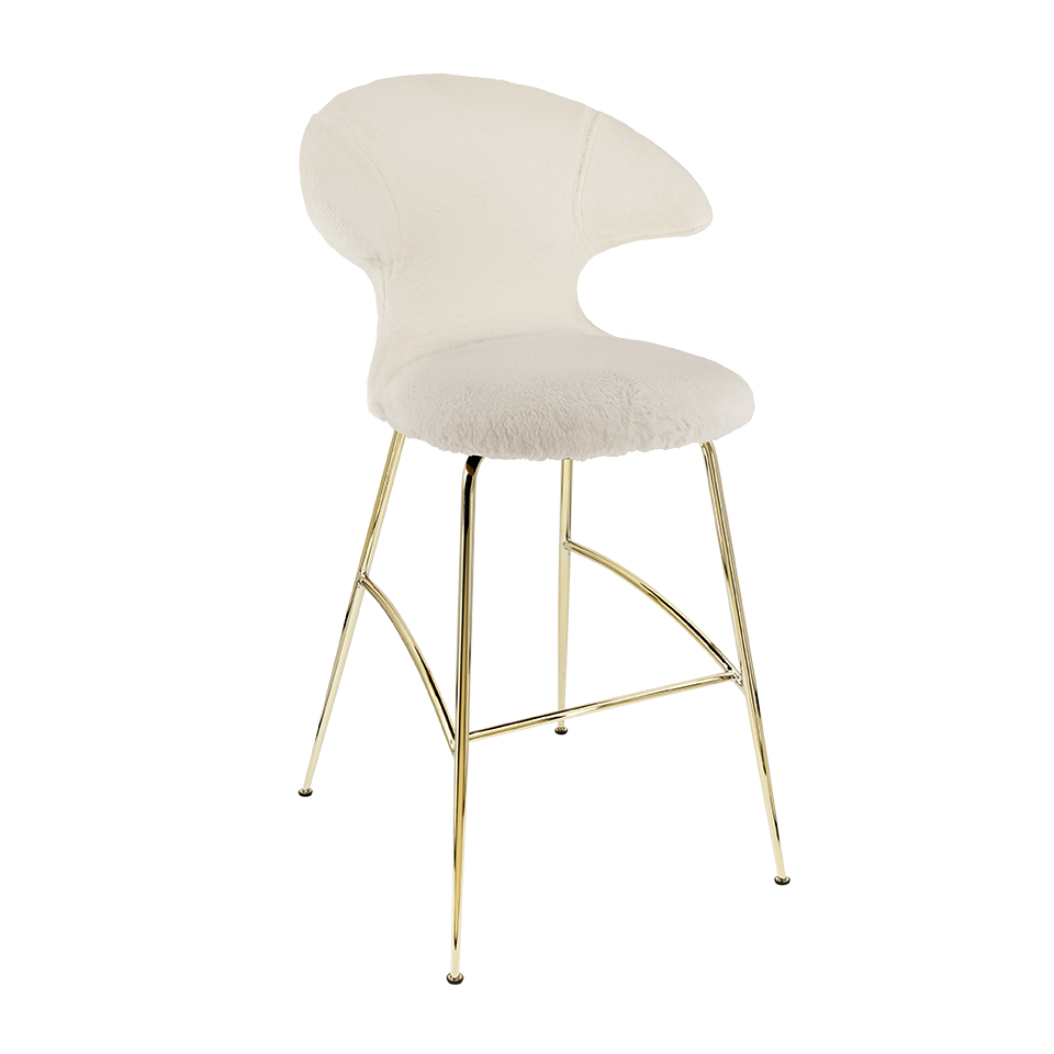 UMAGE Time Flies Bar Stool, Brass Legs