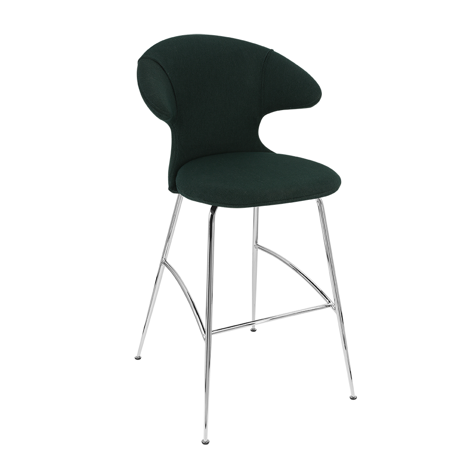 UMAGE Time Flies Bar Stool, Chrome Legs