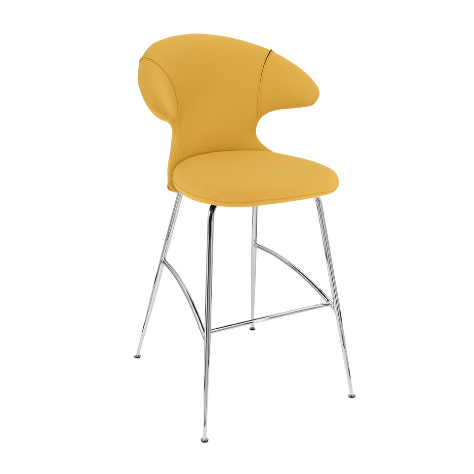 UMAGE Time Flies Bar Stool, Chrome Legs