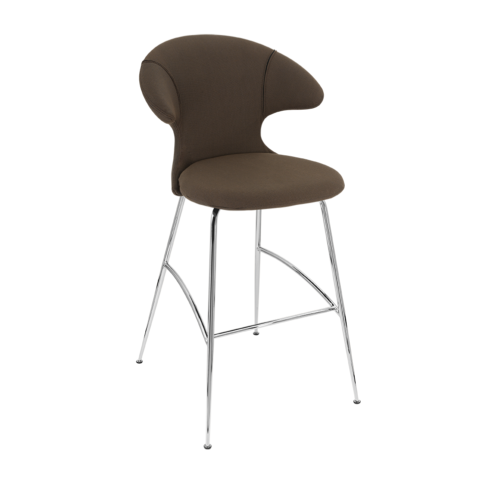 UMAGE Time Flies Bar Stool, Chrome Legs
