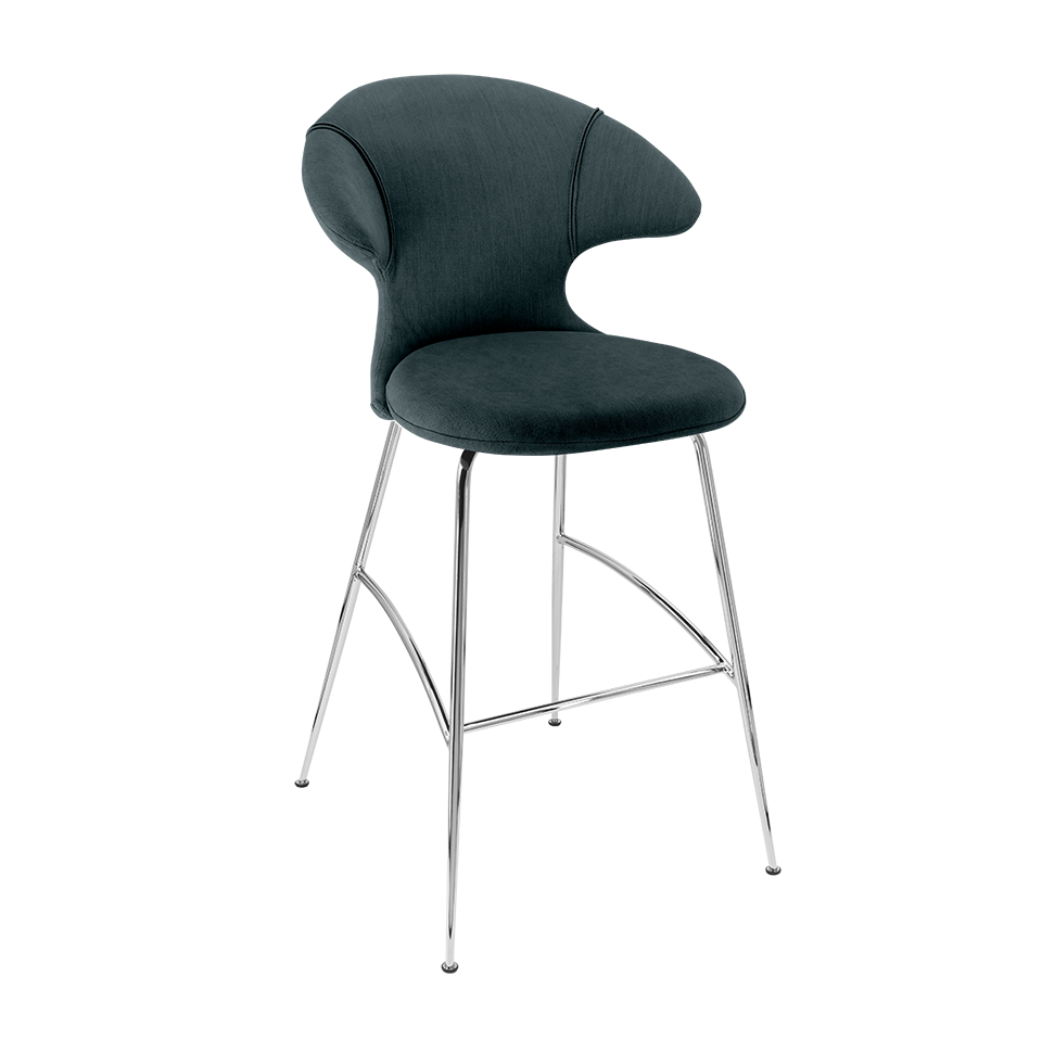 UMAGE Time Flies Bar Stool, Chrome Legs