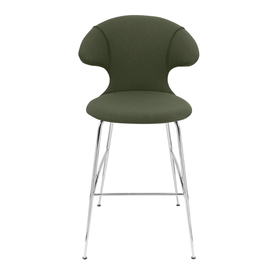 UMAGE Time Flies Bar Stool, Chrome Legs