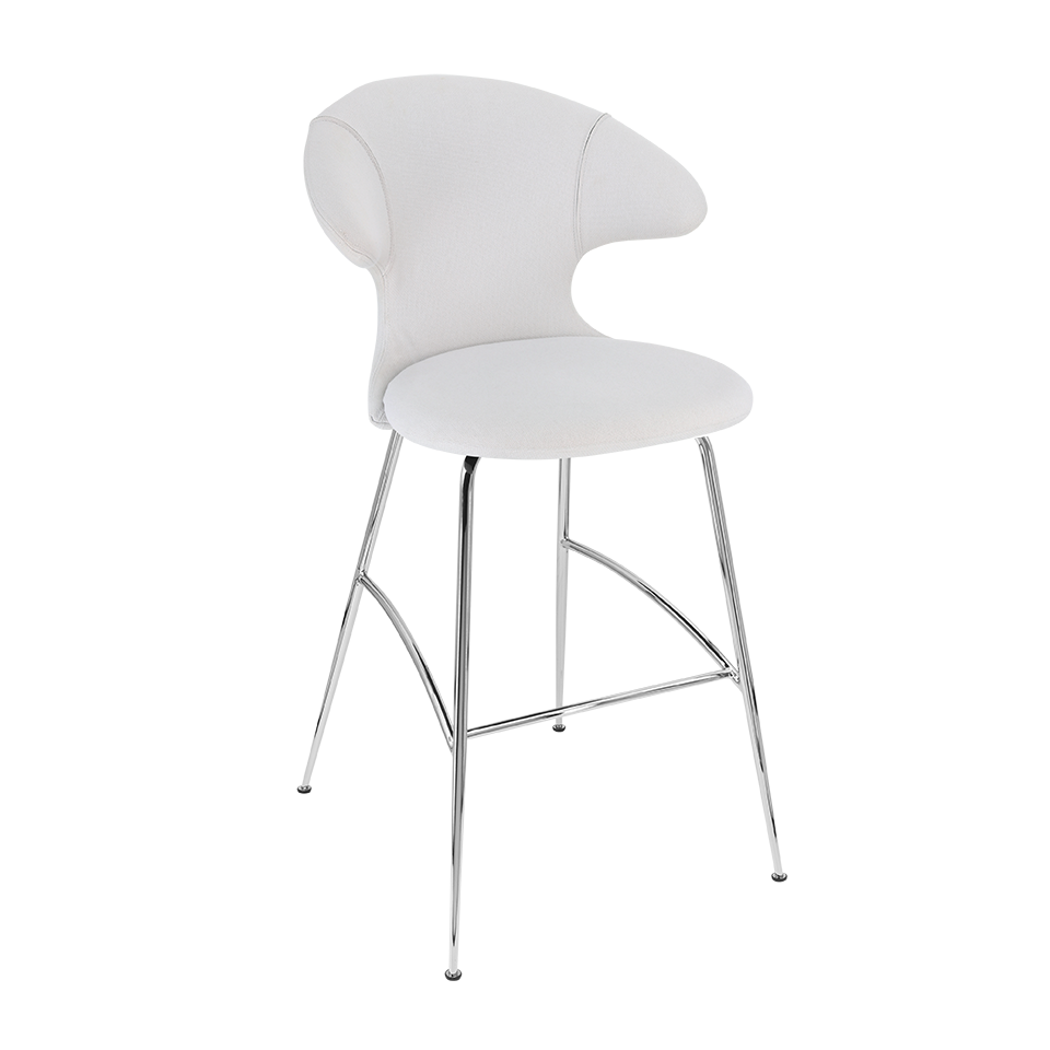 UMAGE Time Flies Bar Stool, Chrome Legs