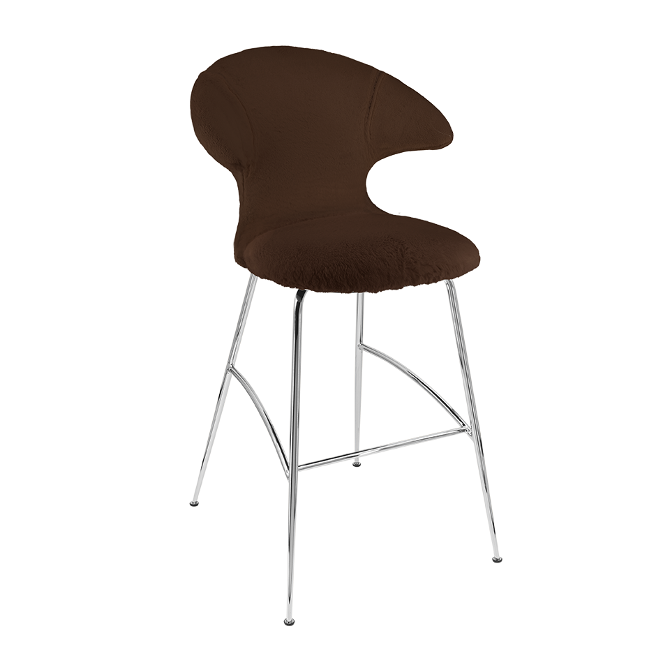 UMAGE Time Flies Bar Stool, Chrome Legs