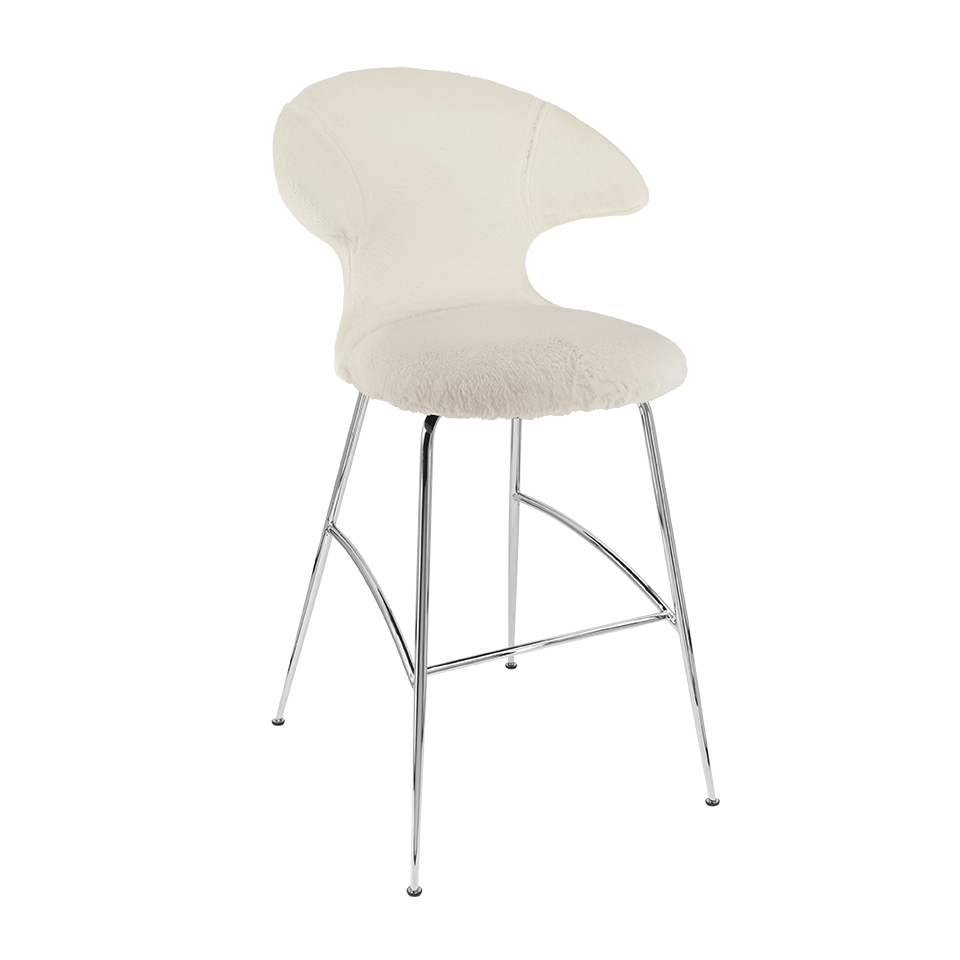 UMAGE Time Flies Bar Stool, Chrome Legs