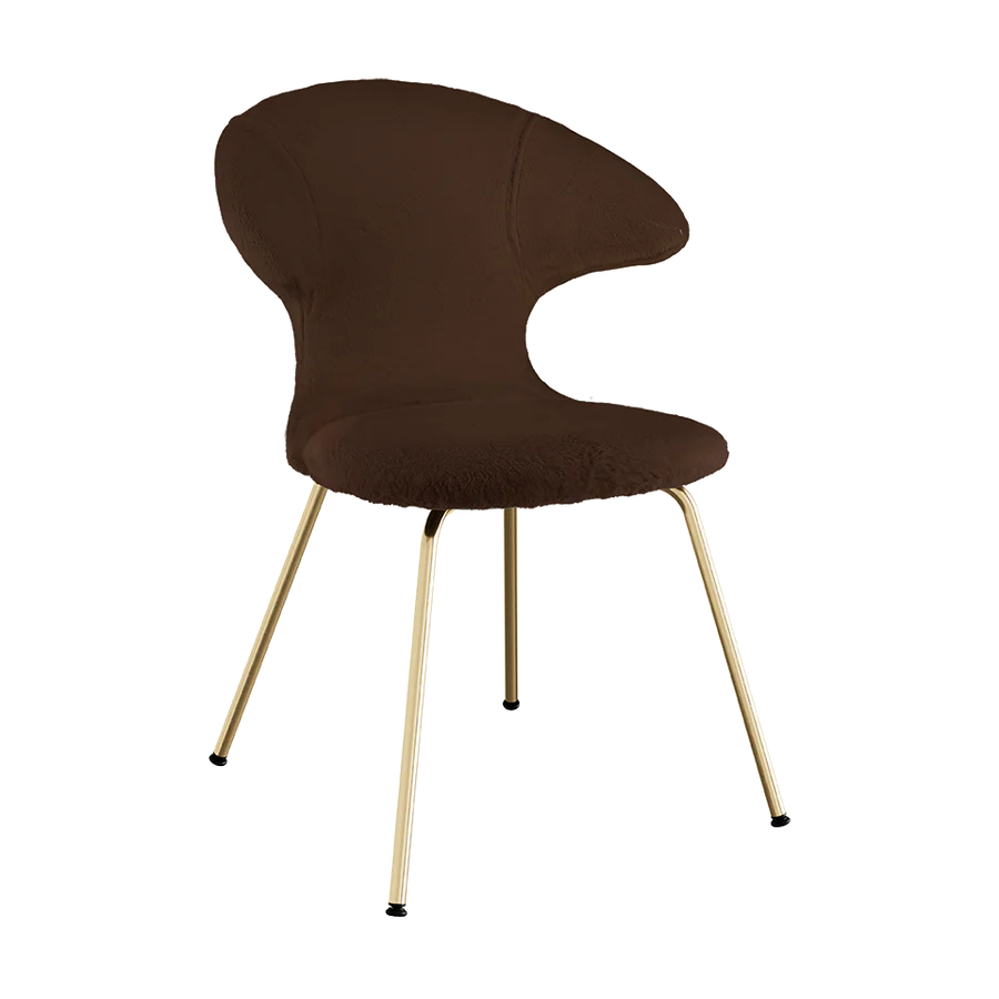 UMAGE Time Flies Chair, Teddy Bear, Brass Legs