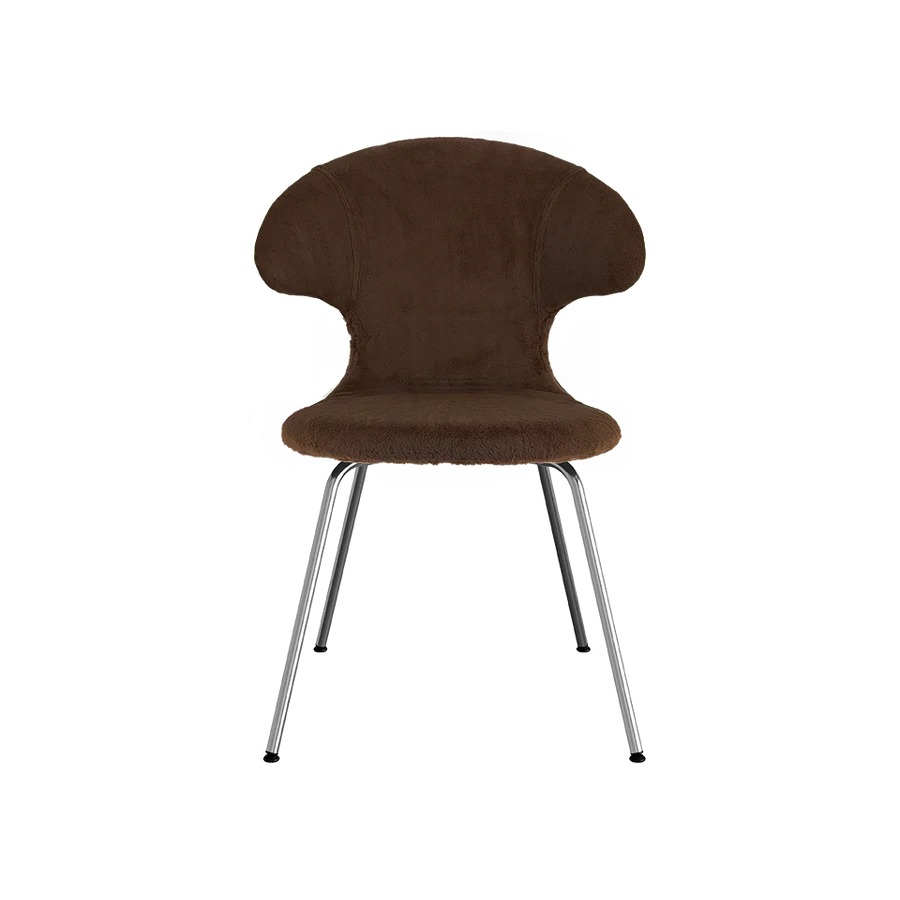 UMAGE Time Flies Chair, Teddy Bear, Chrome Legs
