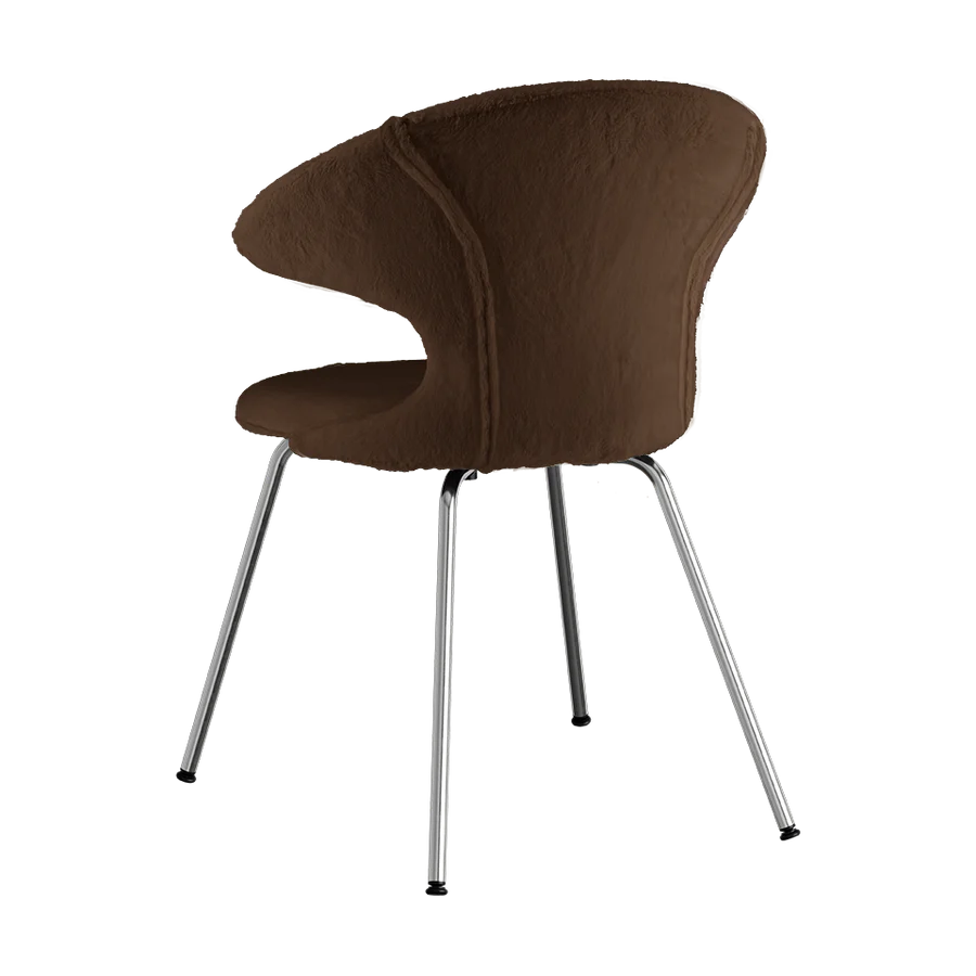 UMAGE Time Flies Chair, Teddy Bear, Chrome Legs