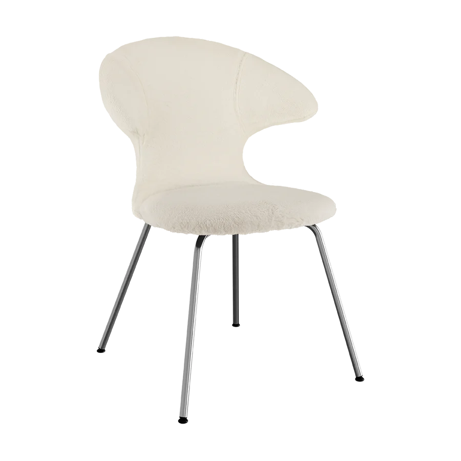 UMAGE Time Flies Chair, Teddy Bear, Chrome Legs