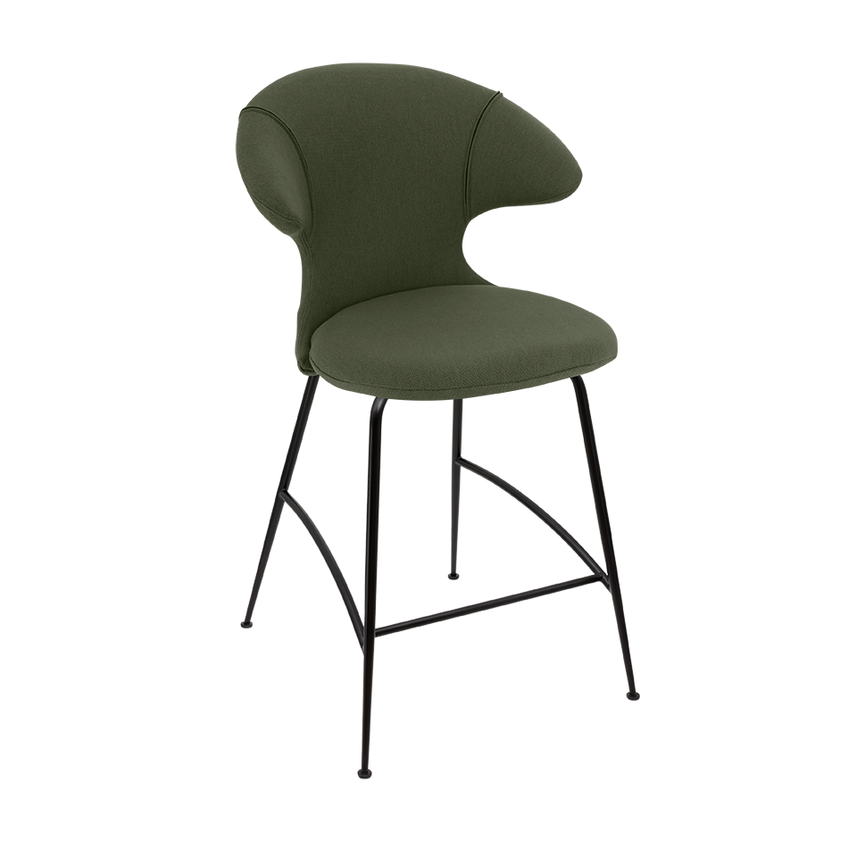 UMAGE Time Flies Counter Stool, Black Legs
