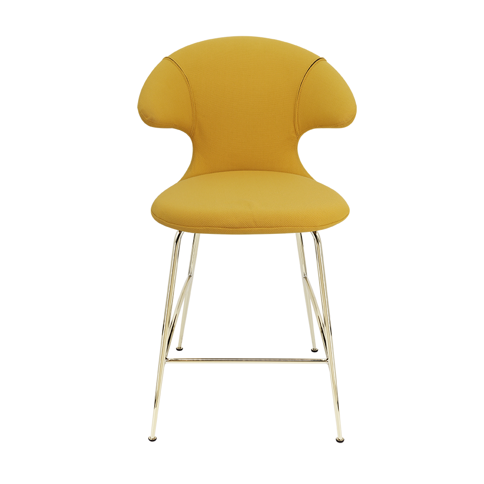 UMAGE Time Flies Counter Stool, Brass Legs