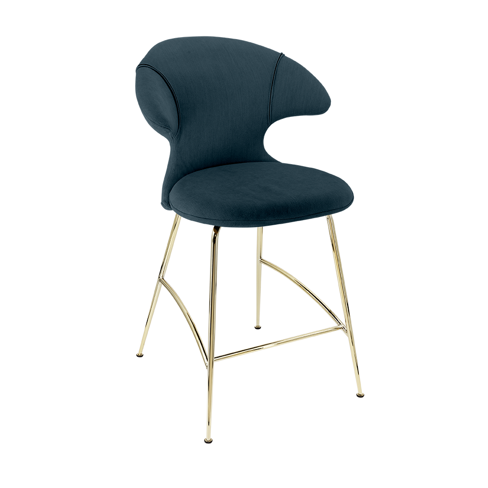 UMAGE Time Flies Counter Stool, Brass Legs