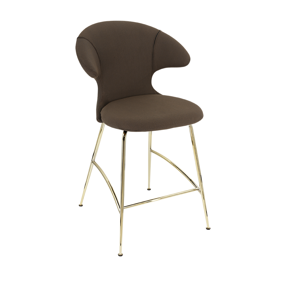 UMAGE Time Flies Counter Stool, Brass Legs