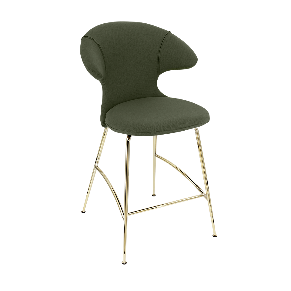 UMAGE Time Flies Counter Stool, Brass Legs