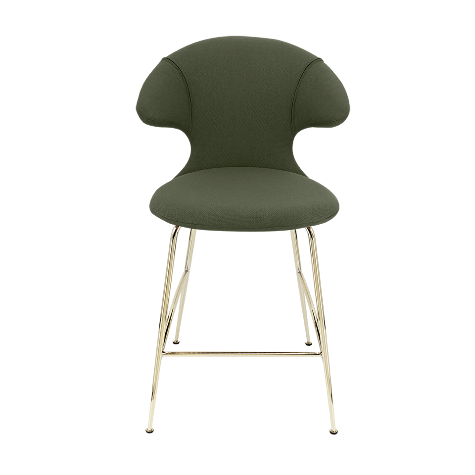 UMAGE Time Flies Counter Stool, Brass Legs