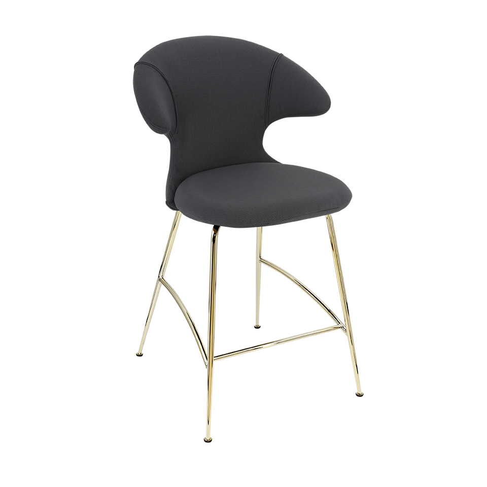 UMAGE Time Flies Counter Stool, Brass Legs