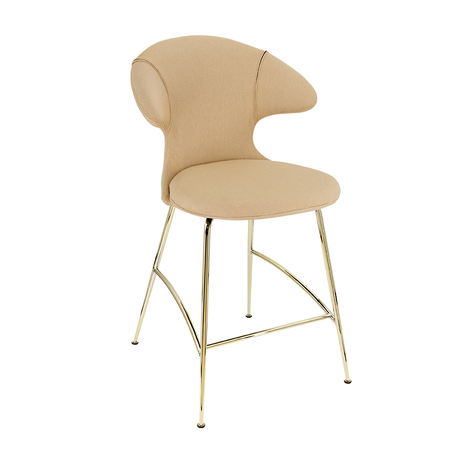 UMAGE Time Flies Counter Stool, Brass Legs