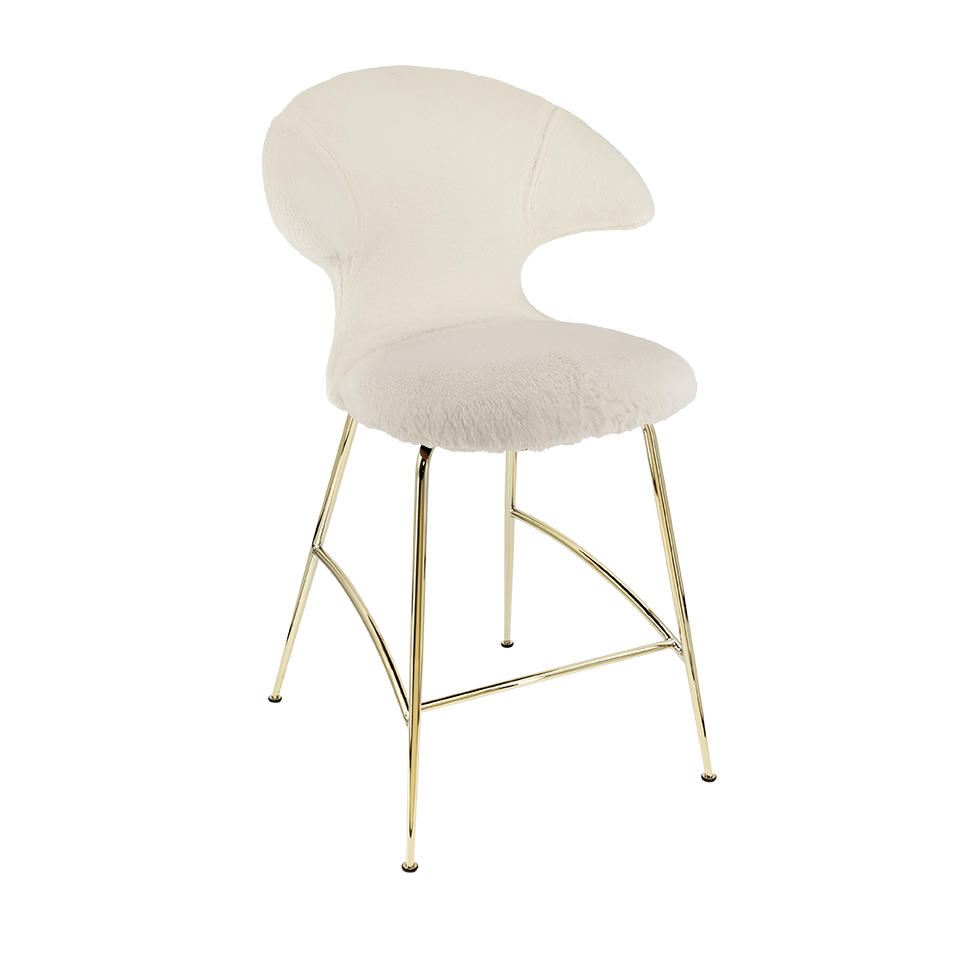 UMAGE Time Flies Counter Stool, Brass Legs