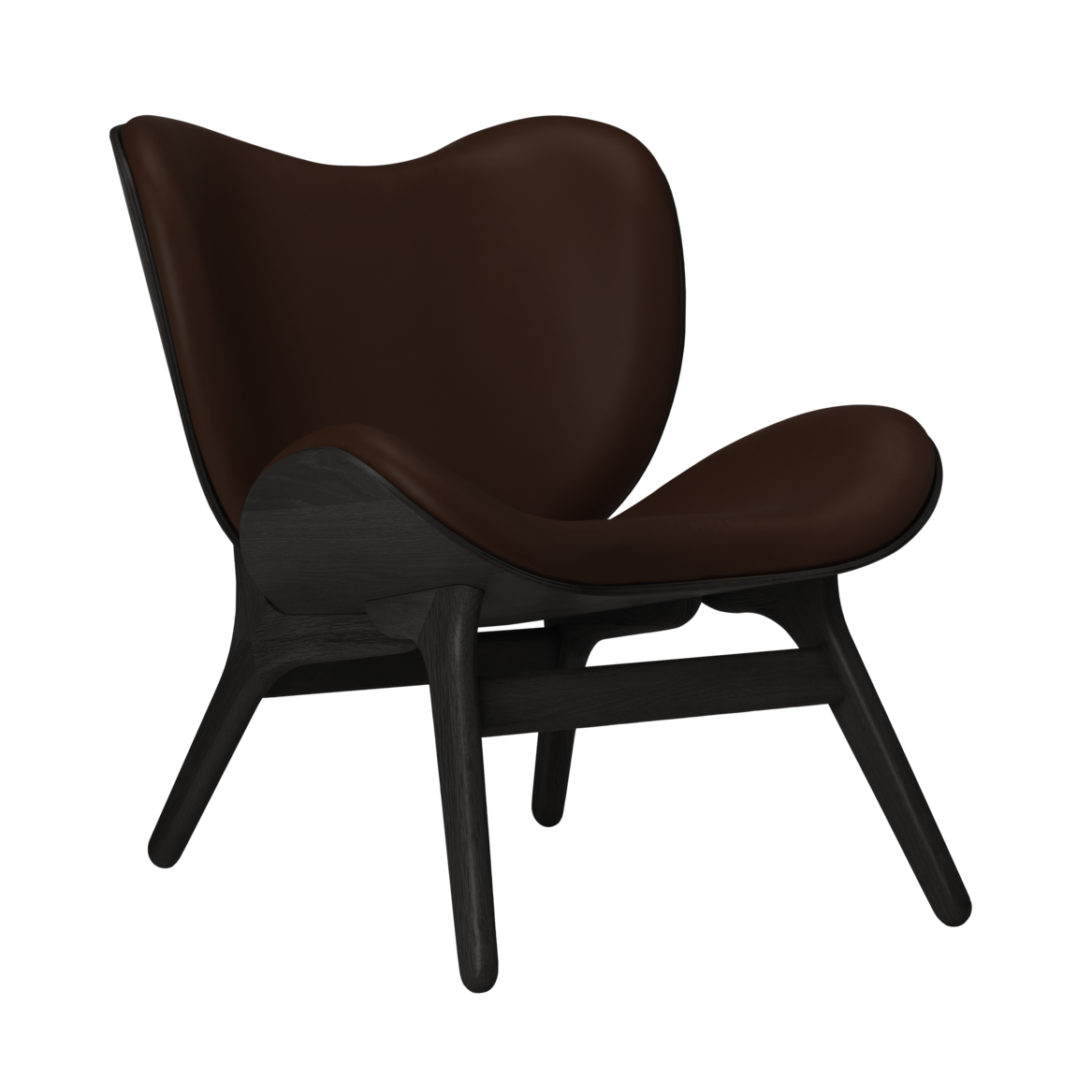 UMAGE A Conversation Piece Lounge Chair, Low, Black Oak