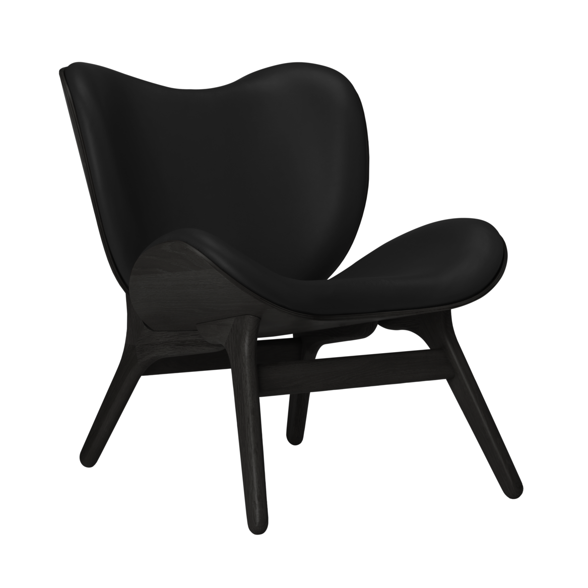 UMAGE A Conversation Piece Lounge Chair, Low, Black Oak