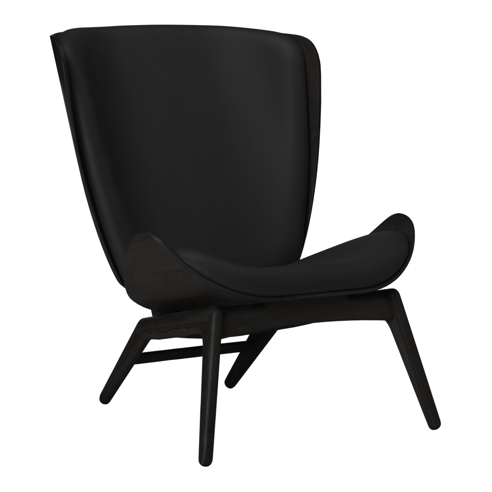 UMAGE The Reader Wing Chair, Black Oak