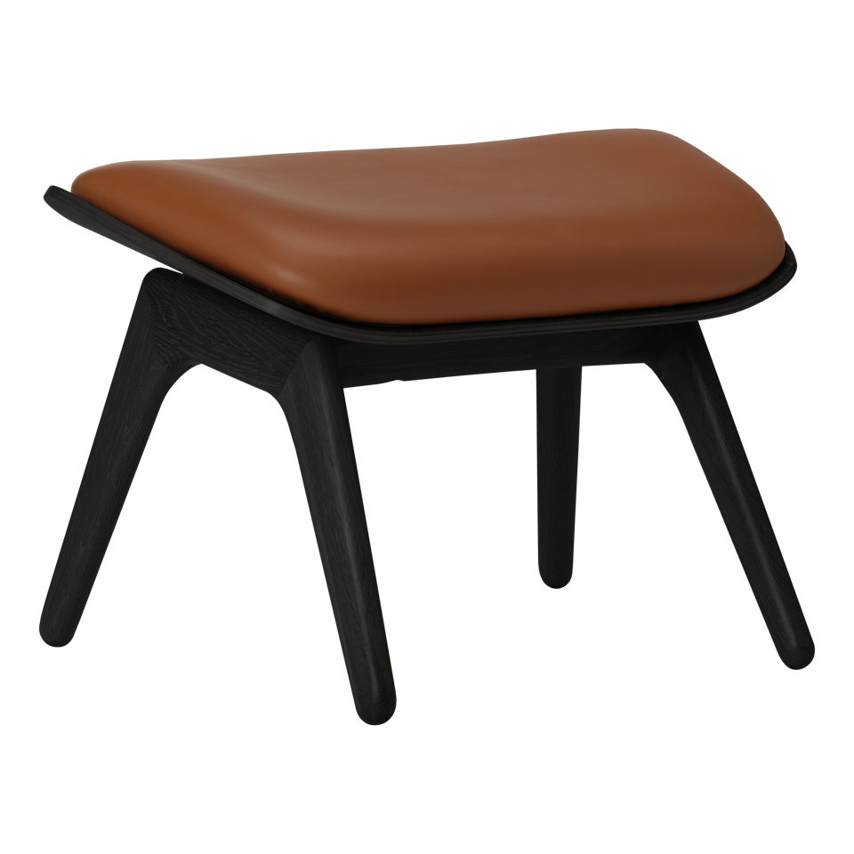 UMAGE The Reader Ottoman, Black Oak