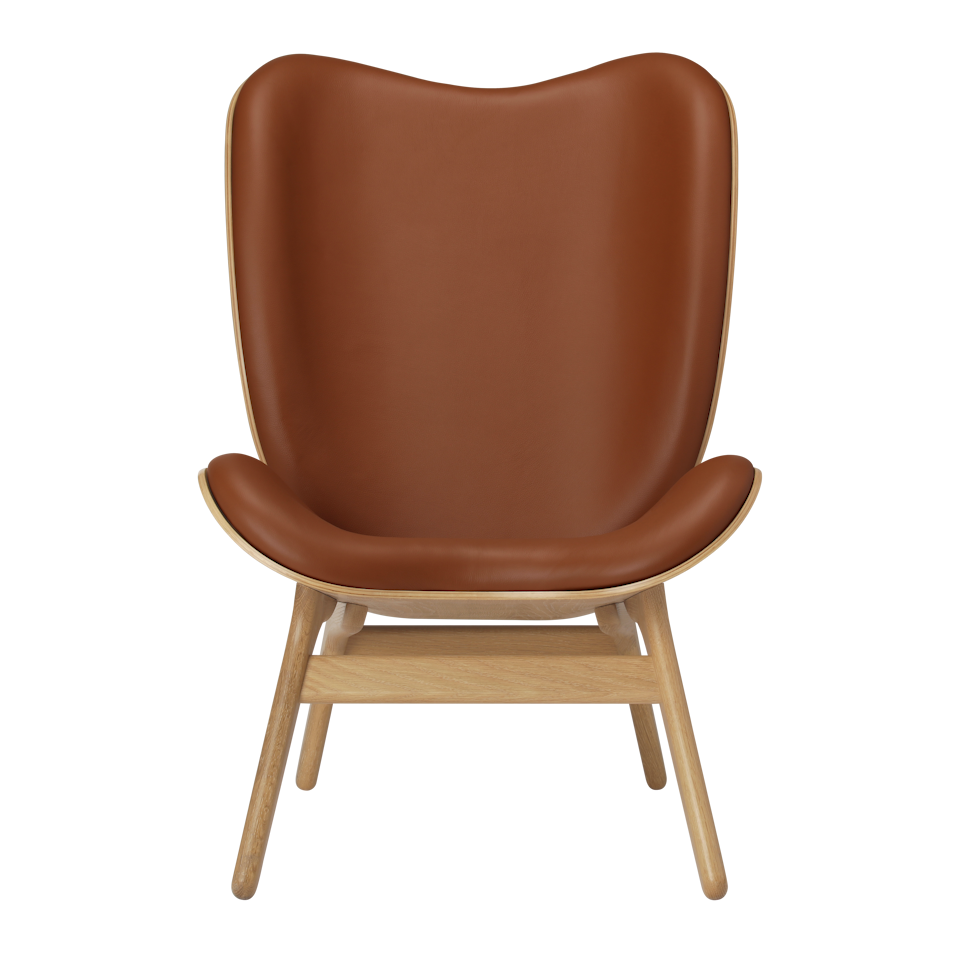 UMAGE A Conversation Piece Lounge Chair, Tall, Oak