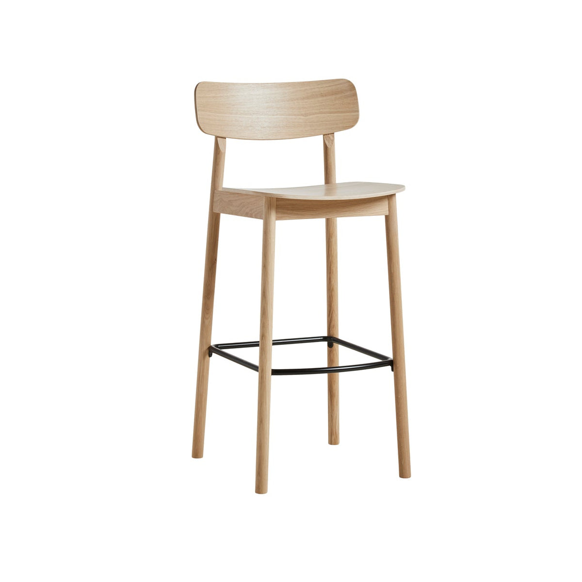 WOUD Soma Stool in FSC-certified solid oak designed by Norm Architects, Danish design