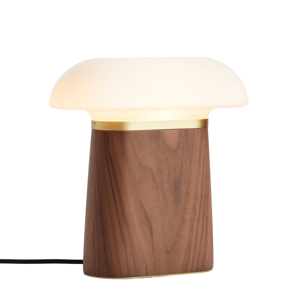 WOUD Nova Walnut Table Lamp in FSC-certified solid walnut designed by Andreas Bergsaker, Danish design