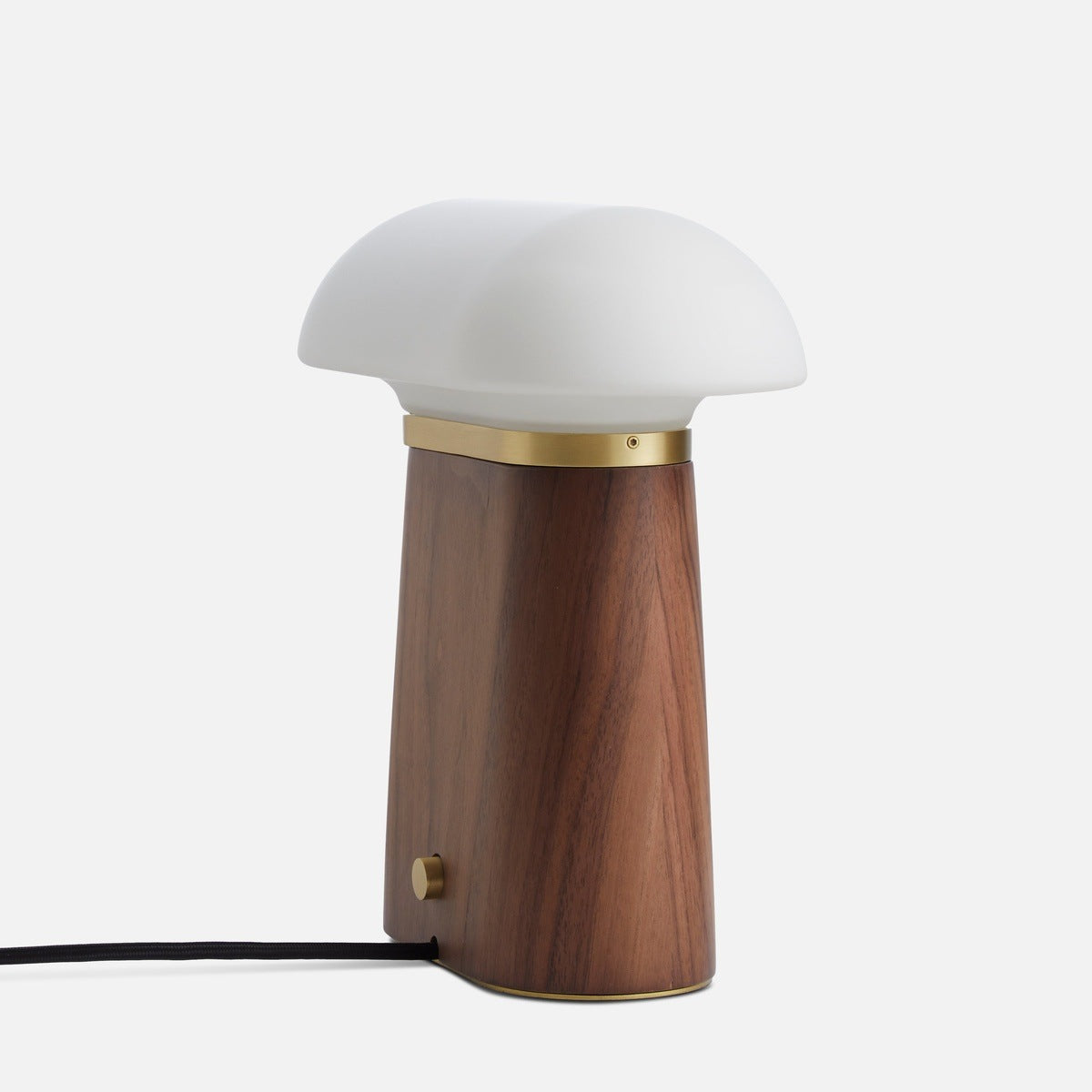 WOUD Nova Walnut Table Lamp in FSC-certified solid walnut designed by Andreas Bergsaker, Danish design