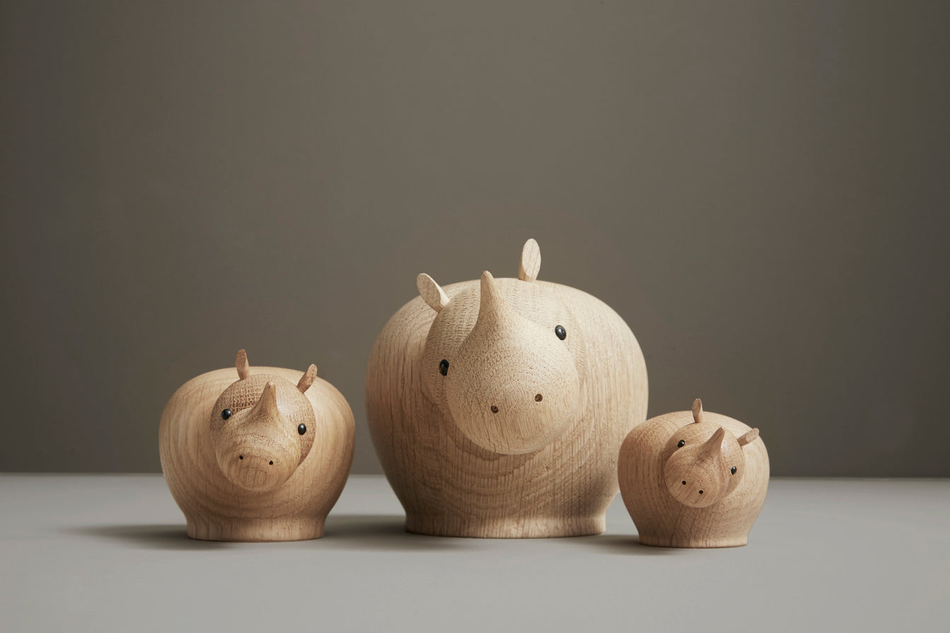 WOUD Rina Rhinoceros Sculpture lifestyle image