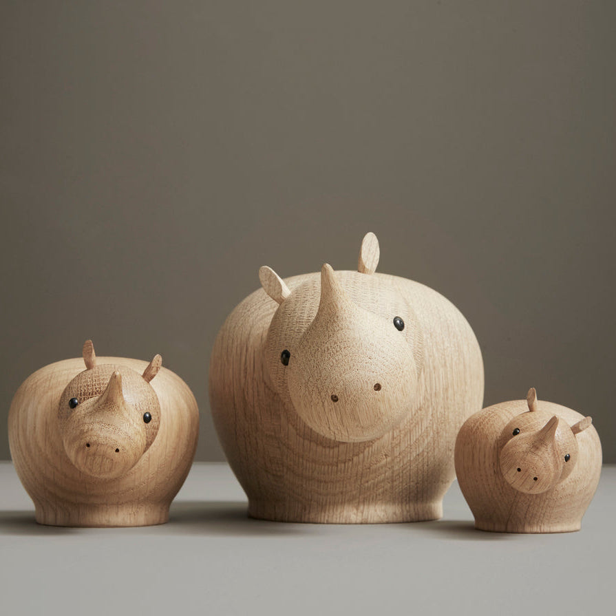 WOUD Rina Rhinoceros Sculpture lifestyle image