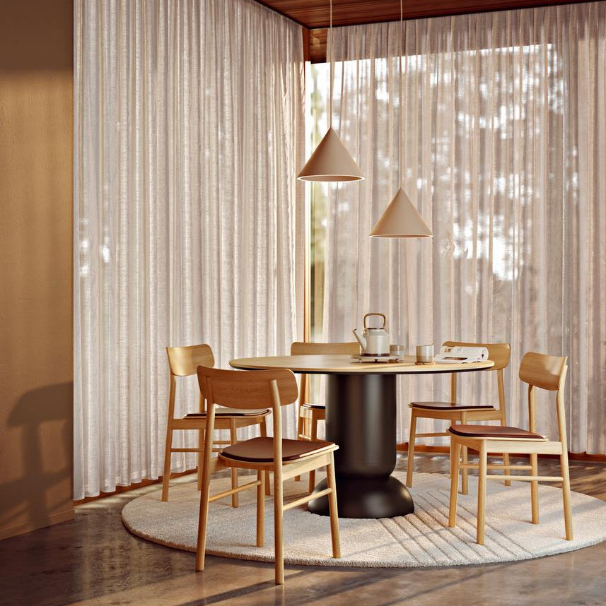 WOUD Kyoto Round Rug in hand-tufted wool designed by Studio Tolvanen