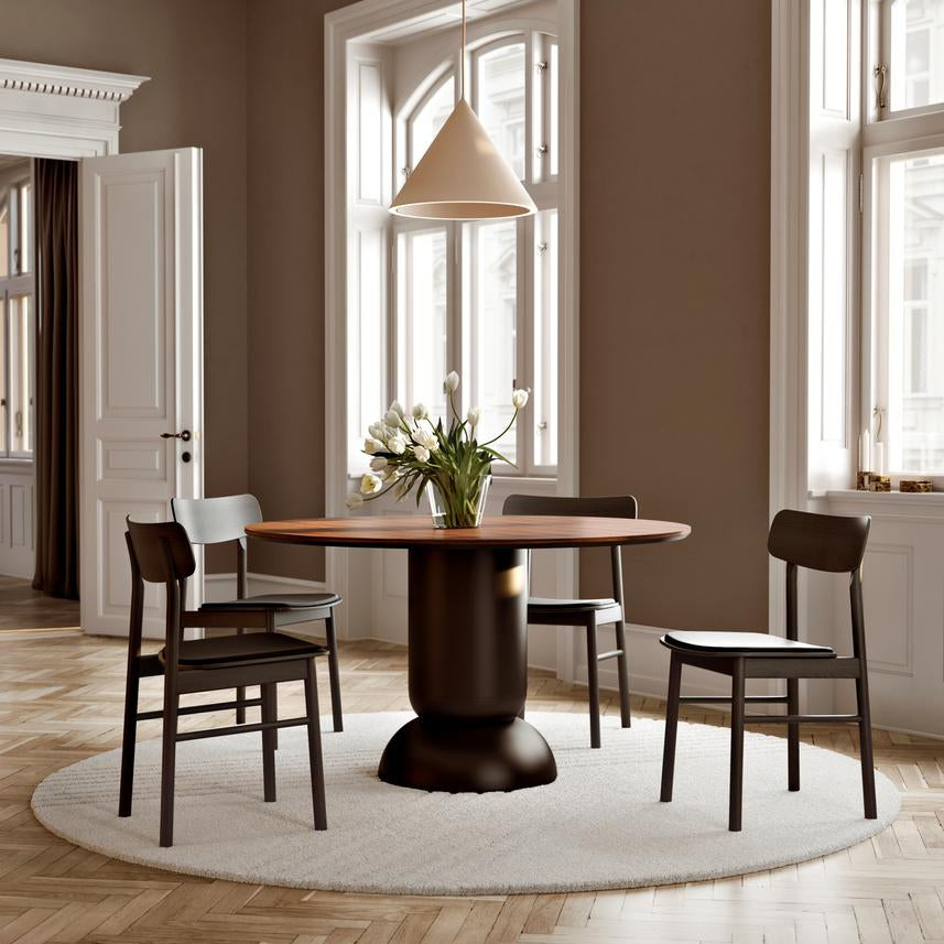 WOUD Kyoto Round Rug in hand-tufted wool designed by Studio Tolvanen, Danish design