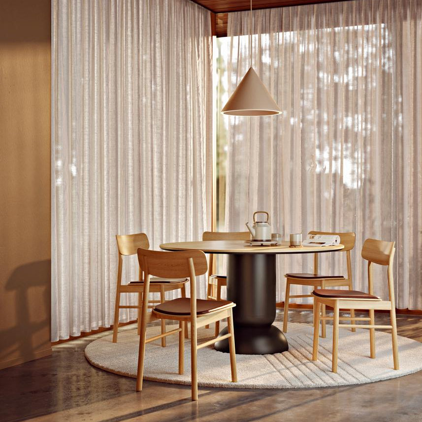 WOUD Kyoto Round Rug in hand-tufted wool designed by Studio Tolvanen