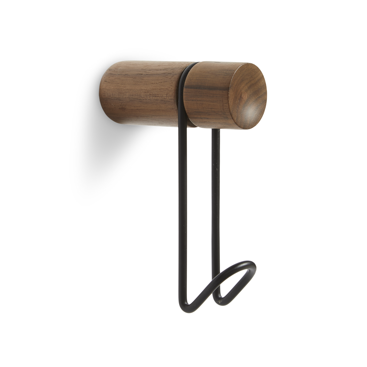 WOUD Around Wall Hanger Small - Walnut/Black designed by WOUD