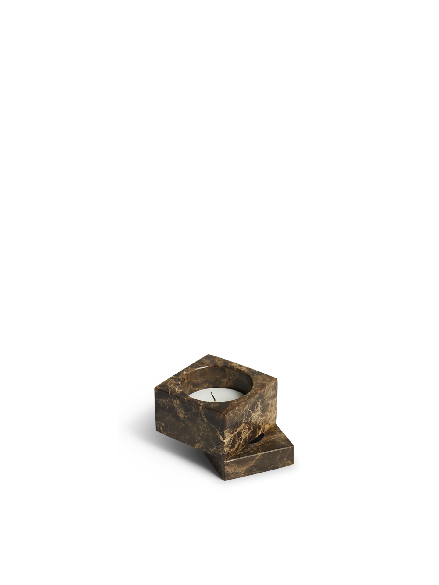 WOUD Jeu de Dés 1 Candle Holder Brown