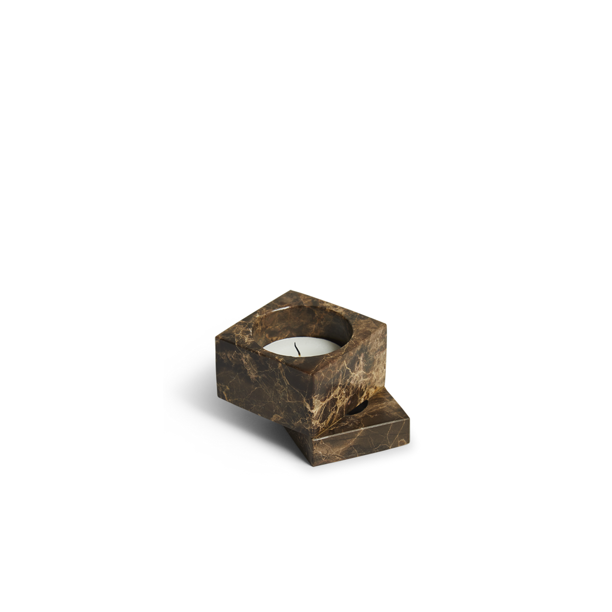 WOUD Jeu de Dés 1 Candle Holder Brown