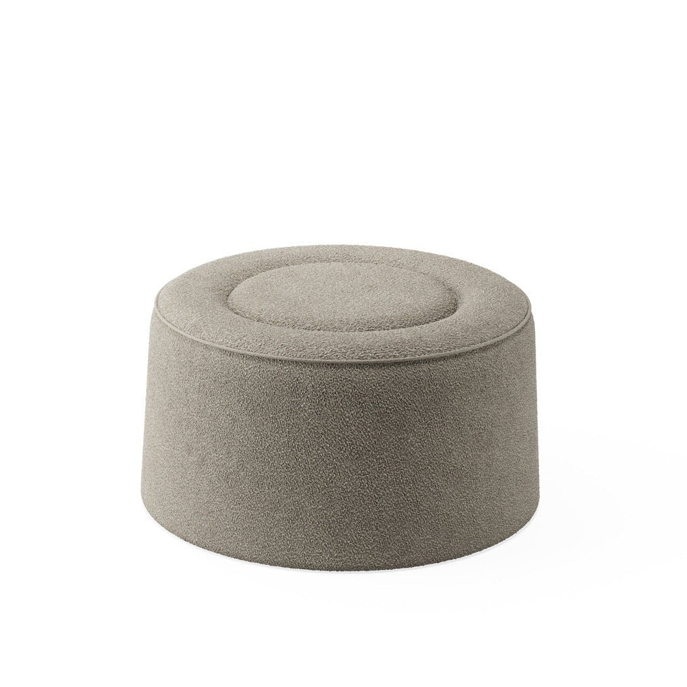 WOUD Praline Pouf in upholstered fabric designed by Mia Hamborg, Danish design