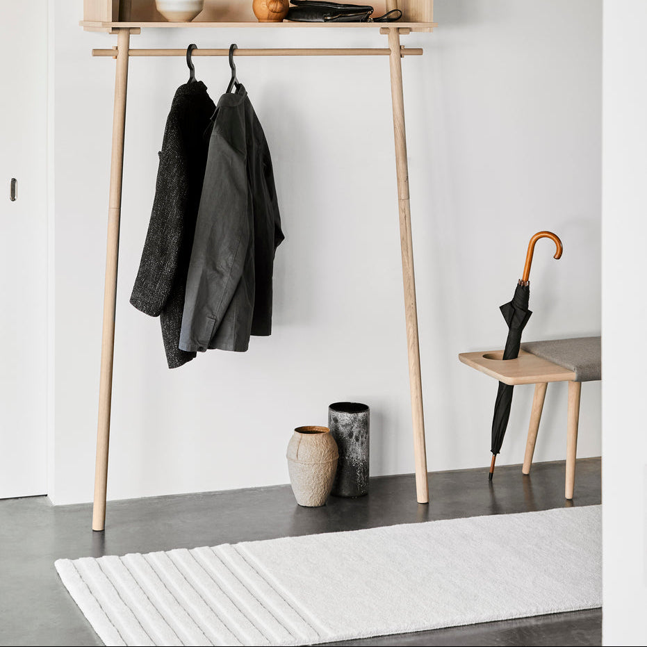 WOUD Kyoto Runner in hand-tufted wool styled in a living room